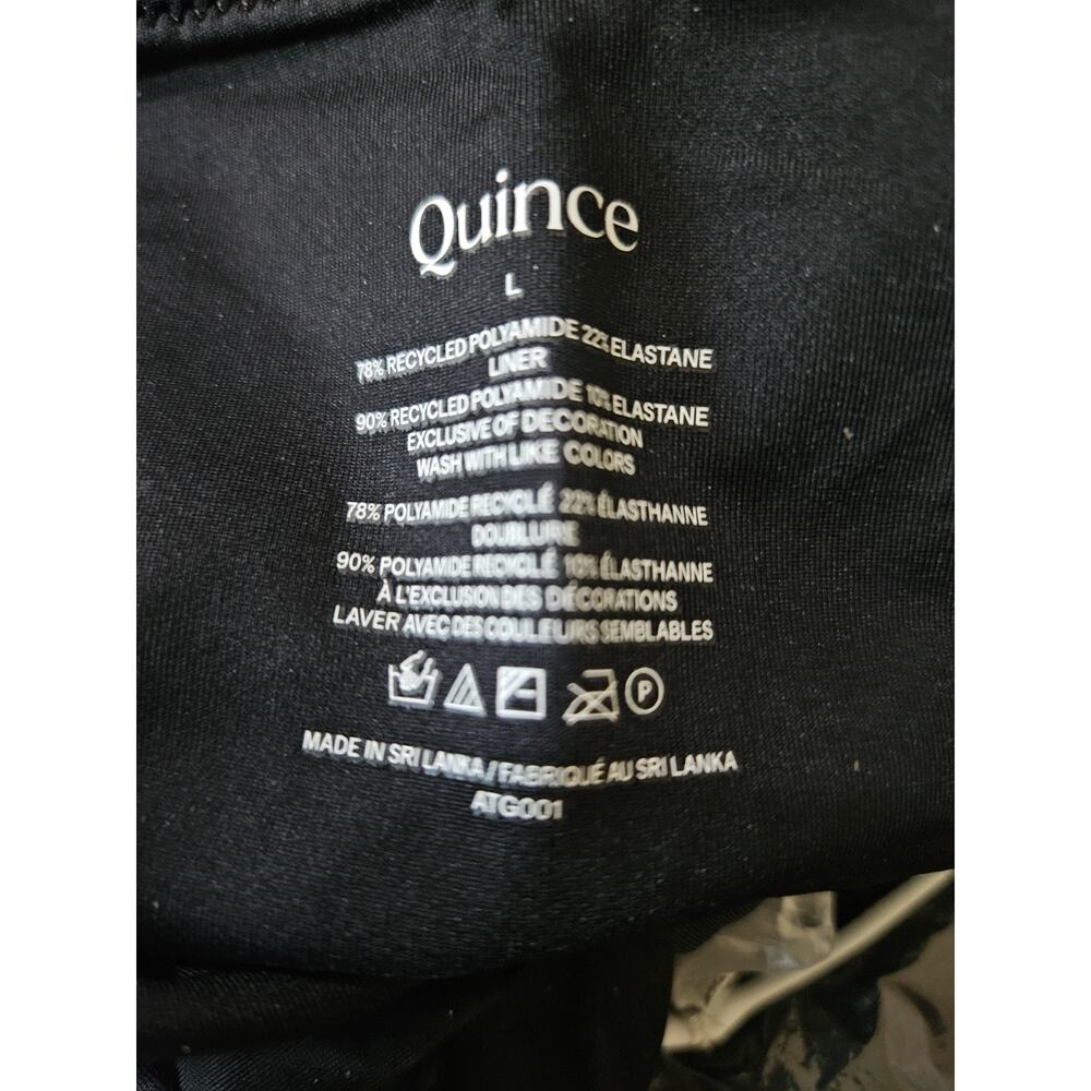 Quince Italian Underwire One-Piece Swimsuit Black White Retro Style Large - Picture 4 of 5